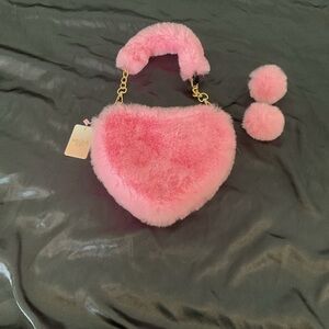 Cute Pink Heart-Shaped Bag